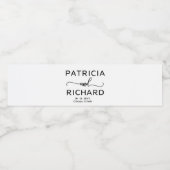 Elegant minimalistisch huwelijk waterfles etiket (Enkel label)