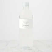Elegant minimalistisch huwelijk waterfles etiket (Voorkant)