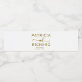 Elegant minimalistisch huwelijk waterfles etiket (Enkel label)