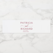 Elegant minimalistisch huwelijk waterfles etiket (Enkel label)