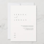 Elegant minimalistisch huwelijkshuwelijk kaart (Voorkant)