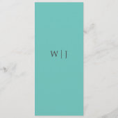 Elegant minimalistisch huwelijksmenu menu (Achterkant)