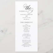 Elegant Minimalistisch Huwelijksprogramma Menu (Voorkant)