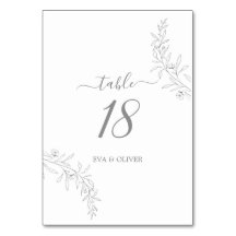 Elegant minimalistisch huwelijkstafelnummer