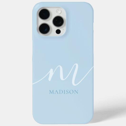 Elegant minimalistisch Initiaal monogram Case-Mate iPhone Case (Achterkant)