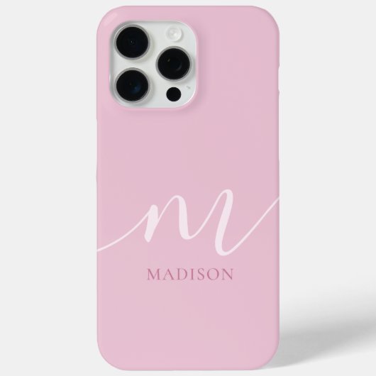 Elegant minimalistisch Initiaal monogram Case-Mate iPhone Case (Achterkant)