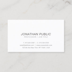 Elegant minimalistisch Italic Professional White P Visitekaartje