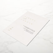 Elegant minimalistisch ivoor Folie bruiloft Uitnodiging (Gedraaid)