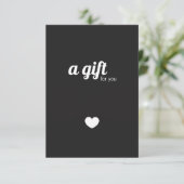 Elegant minimalistisch ivoor zwart wit hart (Staand voorkant)