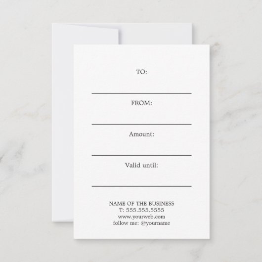 Elegant minimalistisch ivoor zwart wit hart (Achterkant)