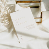 Elegant minimalistisch Ivory Taupe Wedding Folie Uitnodiging