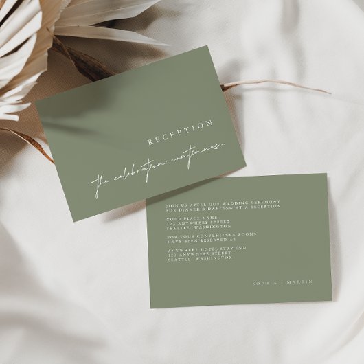 Elegant minimalistisch Kaarten voor het uittrekken RSVP Kaartje