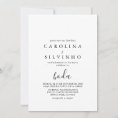 Elegant minimalistisch kalligrafie Boda Wedding Kaart (Voorkant)