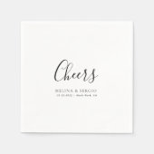 Elegant minimalistisch kalligrafie bruiloft servet (Voorkant)