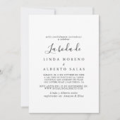 Elegant minimalistisch kalligrafie La Boda de Kaart (Voorkant)