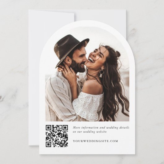 Elegant minimalistisch kalligrafie repetitief dine kaart (Achterkant)