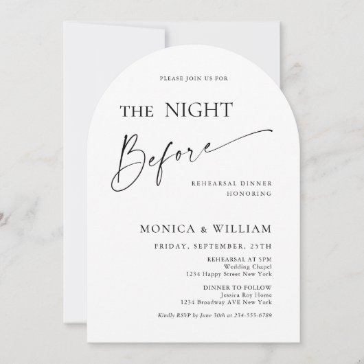 Elegant minimalistisch kalligrafie repetitief dine kaart (Voorkant)