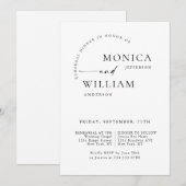 Elegant minimalistisch kalligrafie repetitief dine kaart (Voorkant / Achterkant)