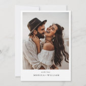 Elegant minimalistisch kalligrafie repetitief dine kaart (Achterkant)