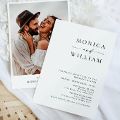 Elegant minimalistisch kalligrafie repetitief dine kaart