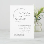 Elegant minimalistisch kalligrafie repetitief dine kaart (Staand voorkant)