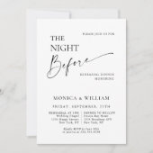 Elegant minimalistisch kalligrafie repetitief dine kaart (Voorkant)