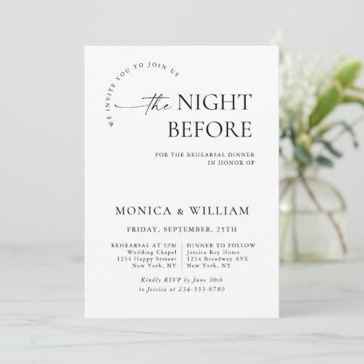 Elegant minimalistisch kalligrafie repetitief dine kaart (Staand voorkant)