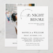 Elegant minimalistisch kalligrafie repetitief dine kaart (Voorkant / Achterkant)