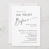 Elegant minimalistisch kalligrafie repetitief dine kaart (Voorkant)