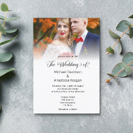 elegant minimalistisch kalligrafiefotofoon kaart