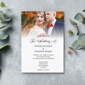 elegant minimalistisch kalligrafiefotofoon kaart