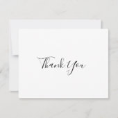 Elegant minimalistisch kalligrafiehuwelijk bedankkaart (Voorkant)