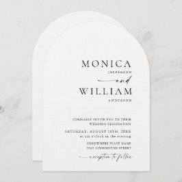 Elegant minimalistisch kalligrafiehuwelijk kaart