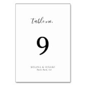 Elegant minimalistisch kalligrafiehuwelijk kaart (Voorkant)