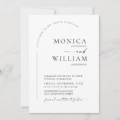 Elegant minimalistisch kalligrafiehuwelijk kaart (Voorkant)