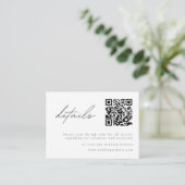 Elegant minimalistisch kalligrafiet - behuizing informatiekaartje (Staand voorkant)