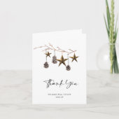 Elegant minimalistisch kerstbedrijf bedankkaart (Voorkant)