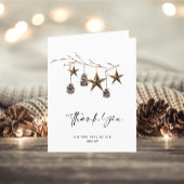 Elegant minimalistisch kerstbedrijf bedankkaart