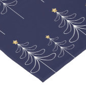 Elegant minimalistisch kerstboomontwerp blauw korte tafelloper (Hoek)