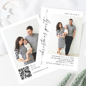 Elegant minimalistisch kerstfeest 2 foto kaart