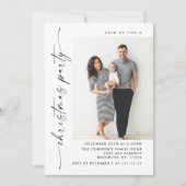 Elegant minimalistisch kerstfeest 3 foto kaart (Voorkant)