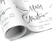 Elegant Minimalistisch Kerstfeest Cadeaupapier (Rol Hoek)