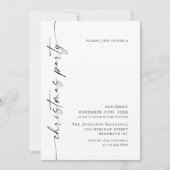 Elegant Minimalistisch Kerstfeest Kaart (Voorkant)