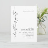 Elegant Minimalistisch Kerstfeest Kaart (Staand voorkant)