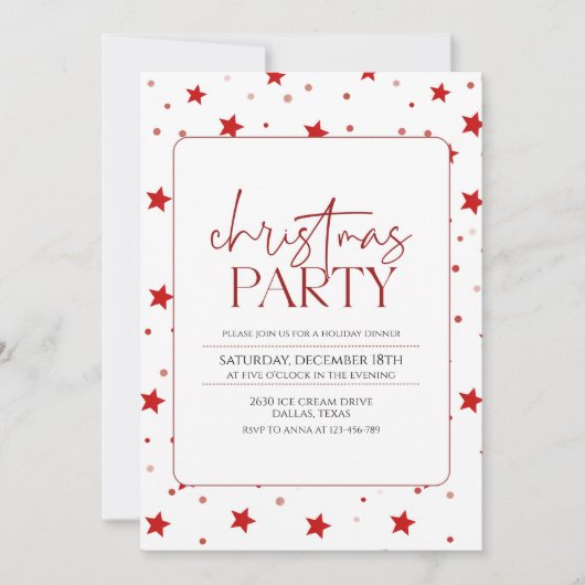 Elegant minimalistisch kerstfeest kaart (Voorkant)