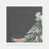 Elegant minimalistisch kerstfeest papier servet (Voorkant)