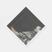 Elegant minimalistisch kerstfeest papier servet (Hoek)