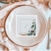 Elegant minimalistisch kerstfeest papier servet