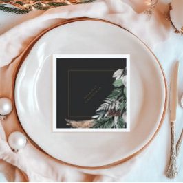 Elegant minimalistisch kerstfeest papier servet