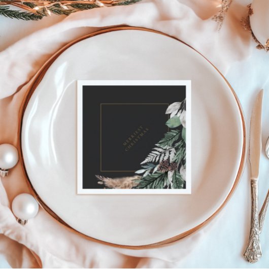 Elegant minimalistisch kerstfeest papier servet